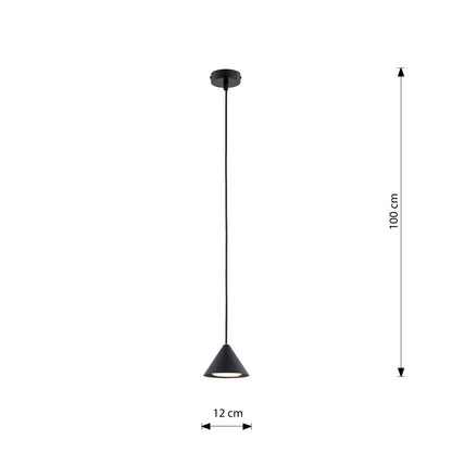 Elit 1 pendant light black