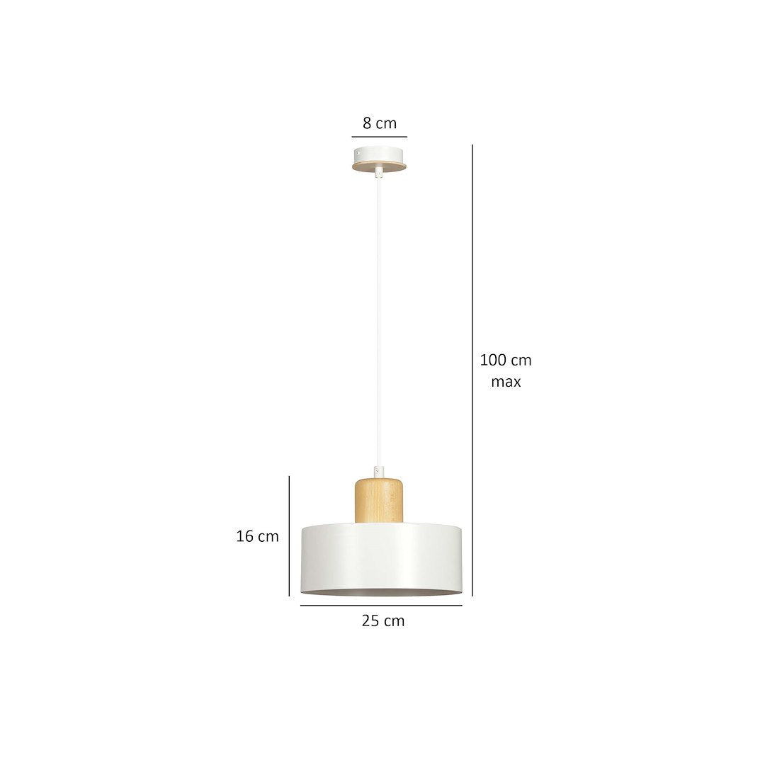 Torin 1 pendant light white