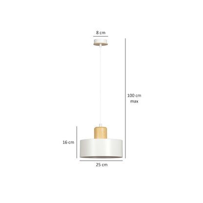 Torin 1 pendant light white