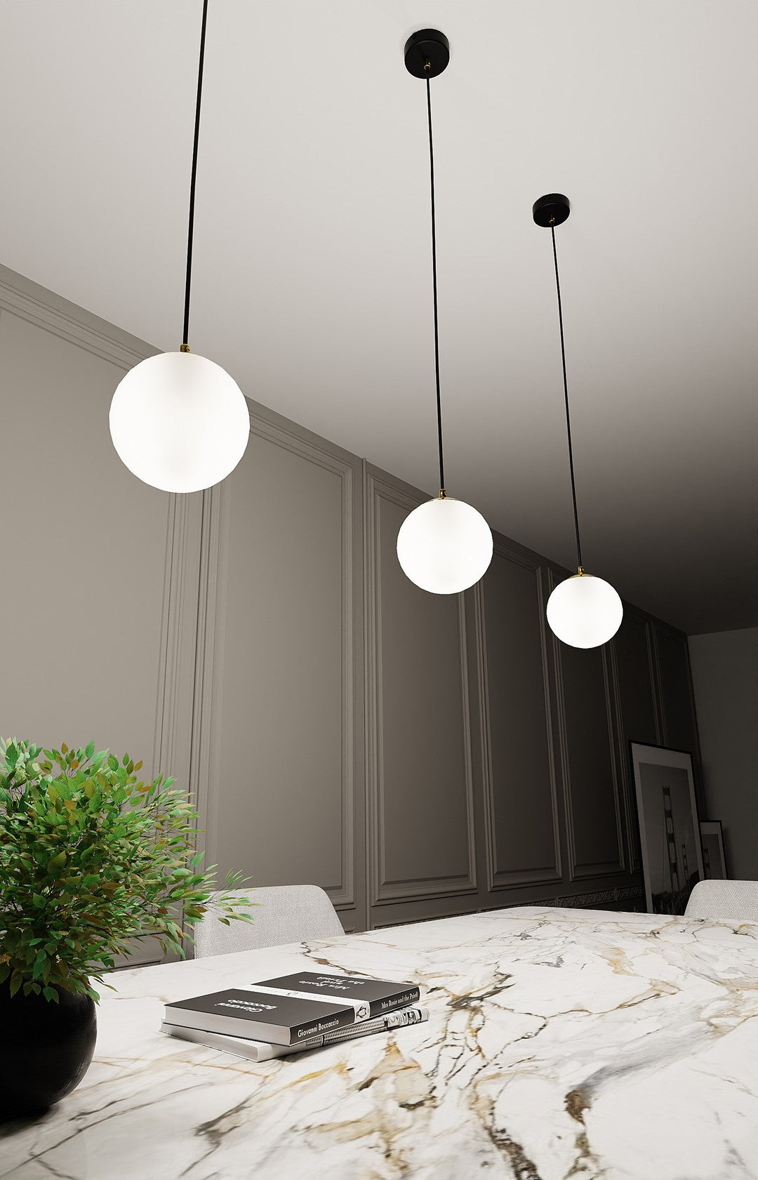 Royal 1 pendant light black