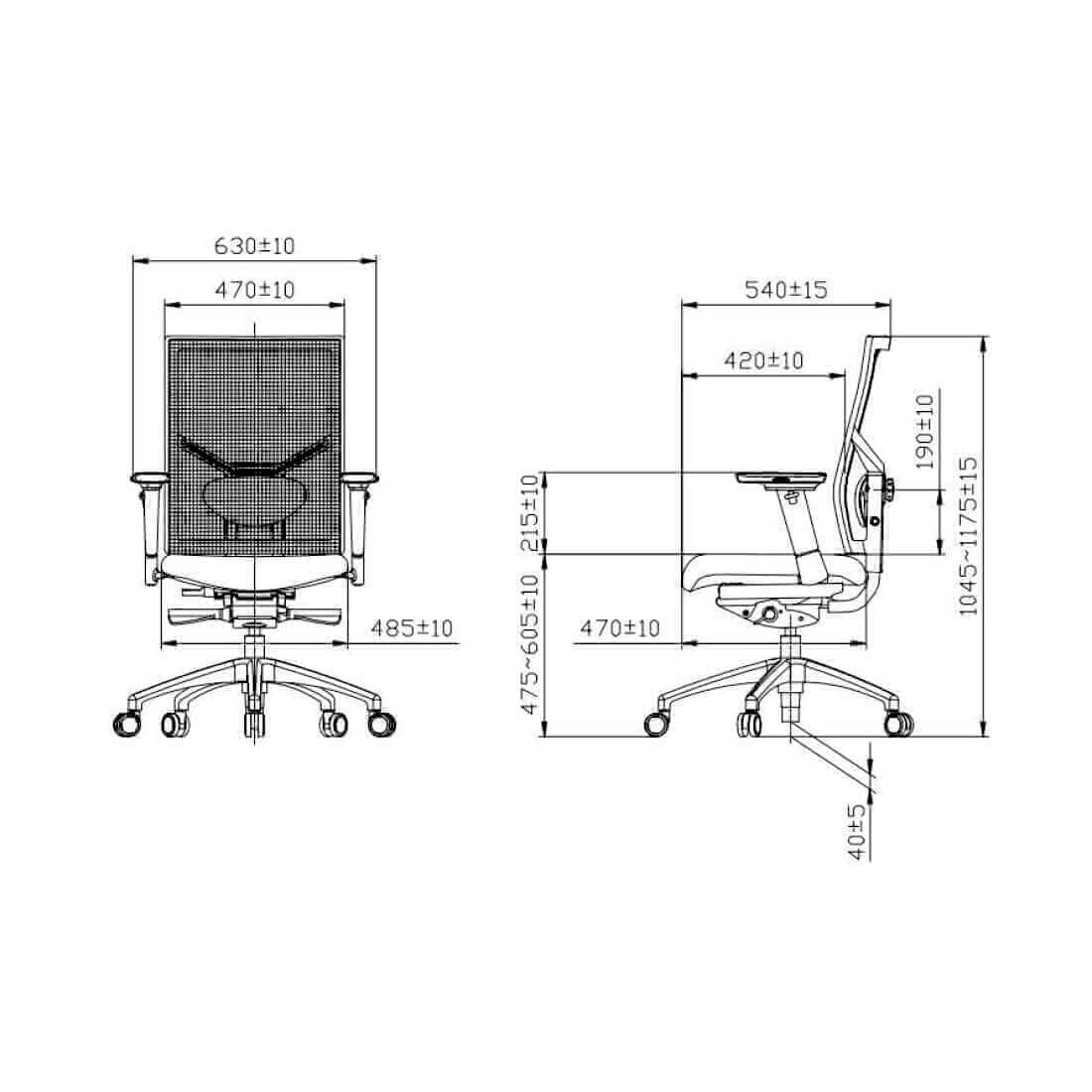 Workliving Zuidas Mesh - Regain Seat - Ergonomic Office Chair (N)EN 1335