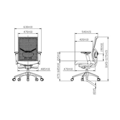 Workliving Zuidas Mesh - Regain Seat - Ergonomic Office Chair (N)EN 1335