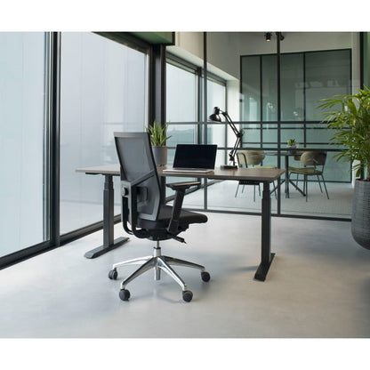 Workliving Zuidas Mesh Black Edition - Seat in Regain - Office Chair Ergonomic Design (N)EN 1335