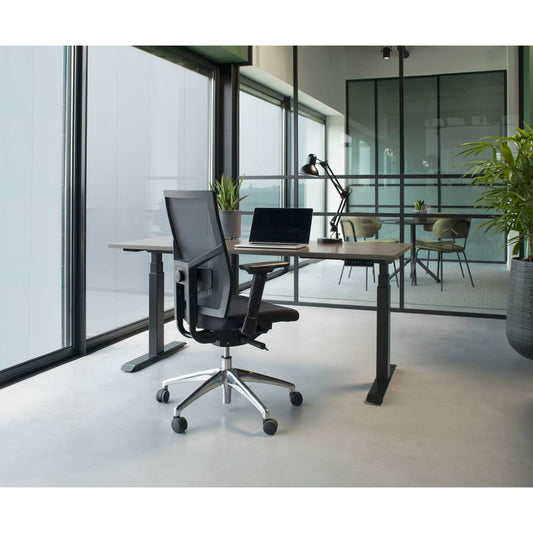 Workliving Zuidas Mesh Black Edition - Seat in Regain - Office Chair Ergonomic Design (N)EN 1335