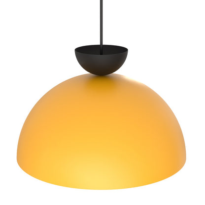 Lunaro 1L pendant light black/orange