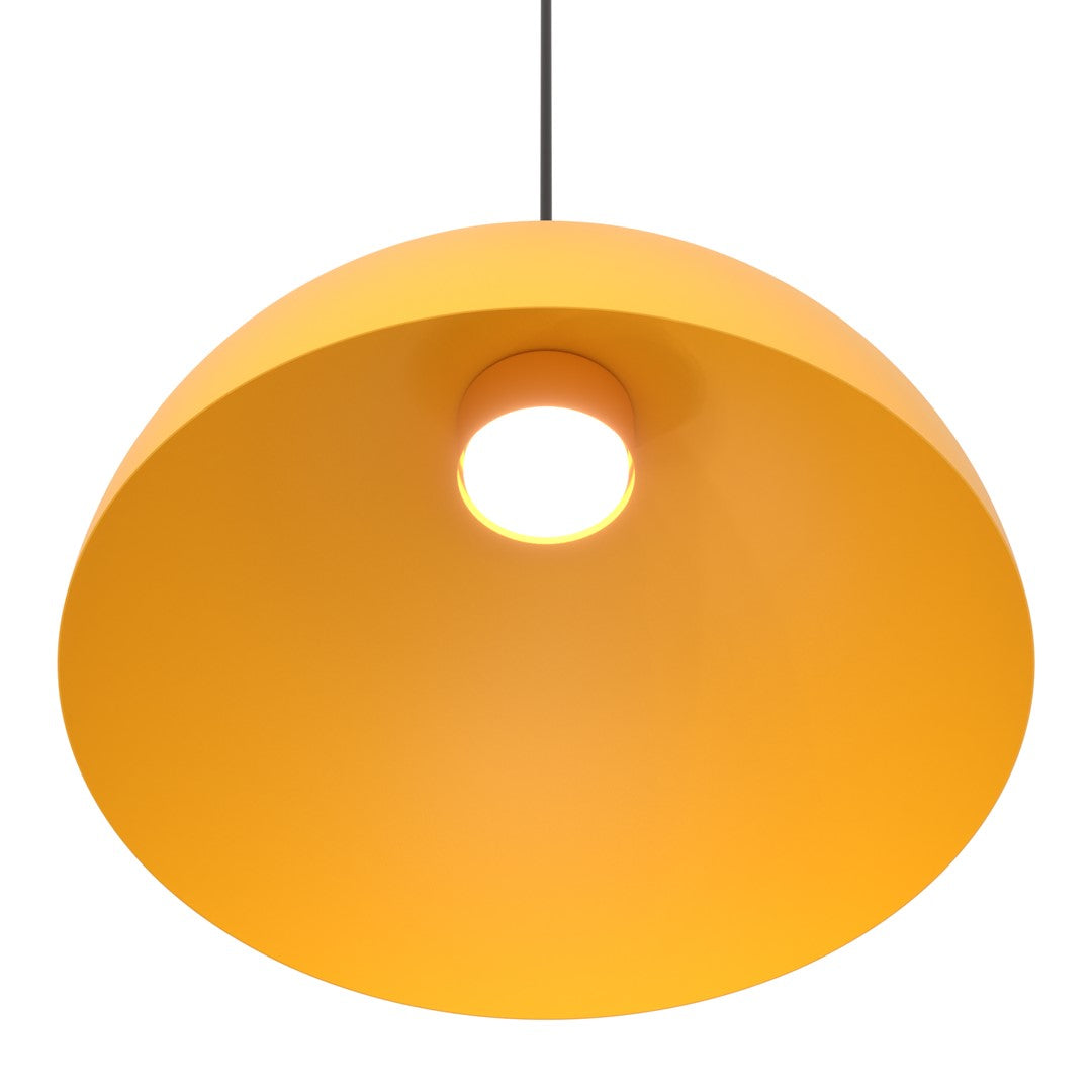 Lunaro 1L pendant light black/orange