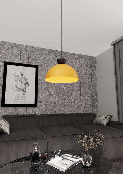 Lunaro 1L pendant light black/orange