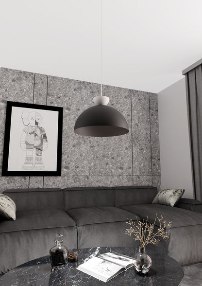 Lunaro 1L pendant light black/white