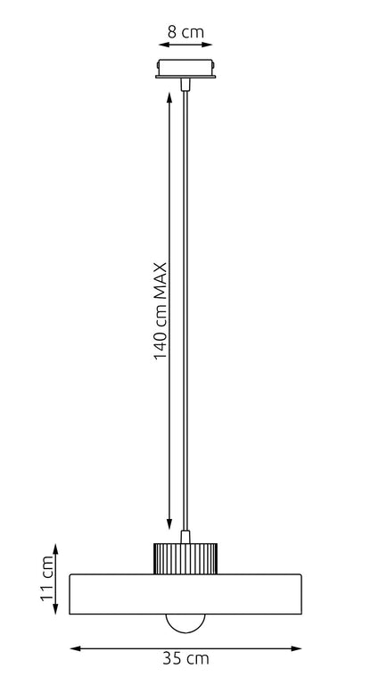 Kivi 1L pendant light white