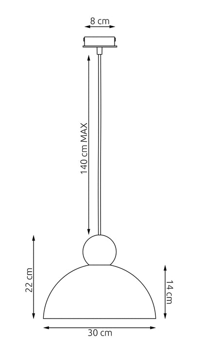 Kaki 1M pendant light white
