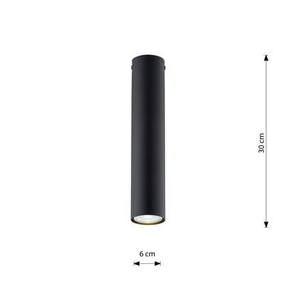 Tecno 1m ceiling spotlight black