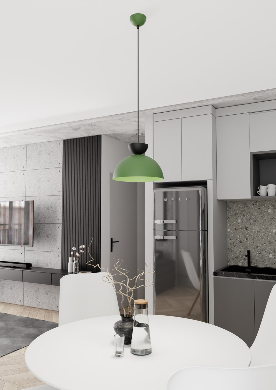 Lunaro 1S pendant light black/green