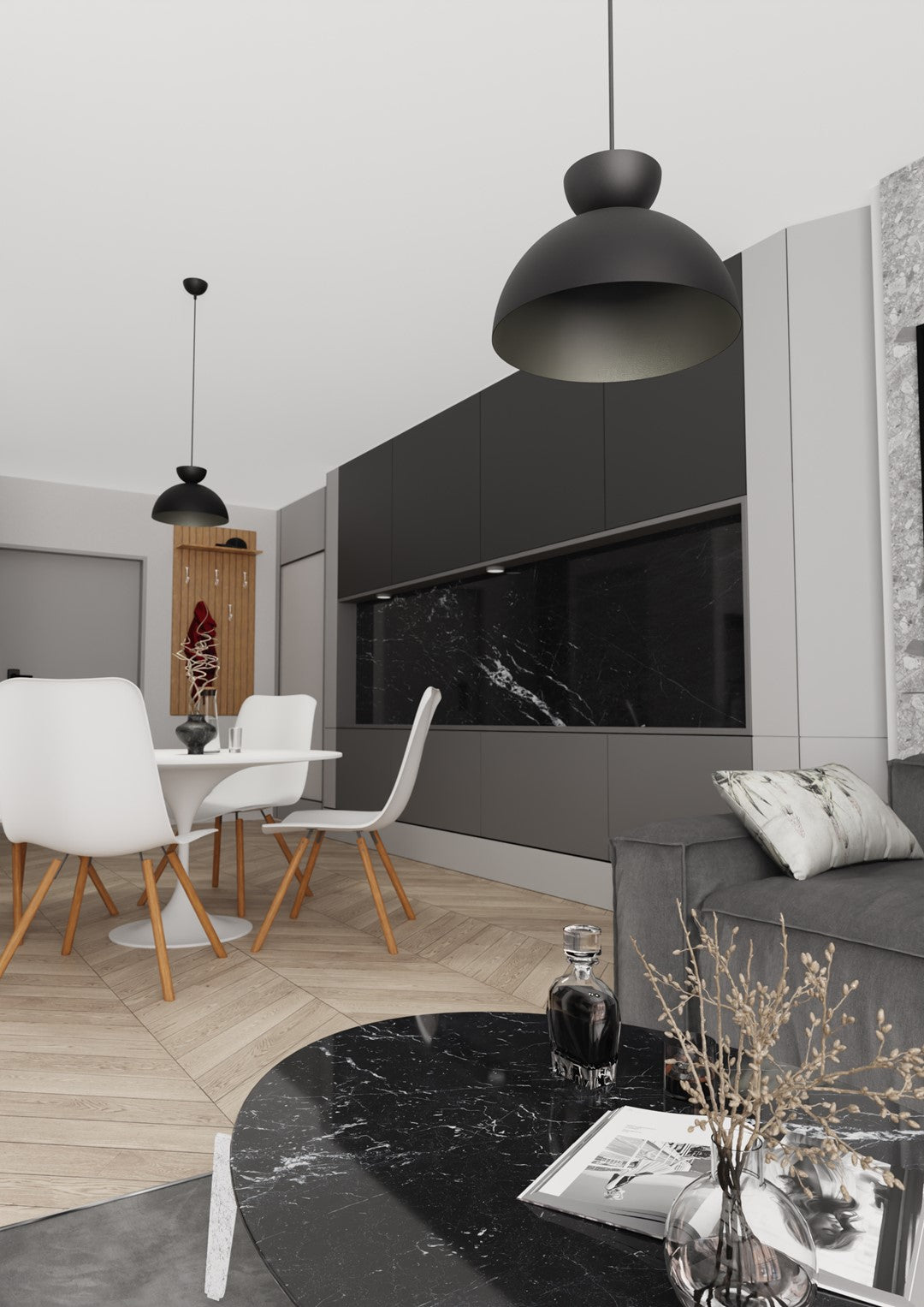 Lunaro 1S pendant light black
