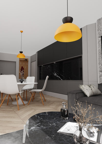 Lunaro 1S pendant light black/orange