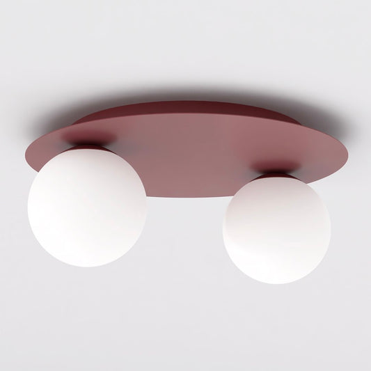 Solar 2 ceiling lamp burgundy/opal