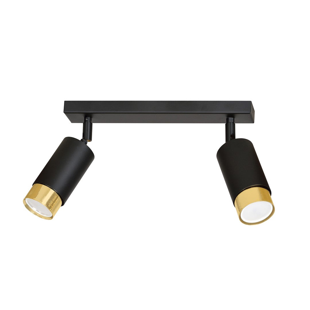 Hiro 2 ceiling spotlight black/gold