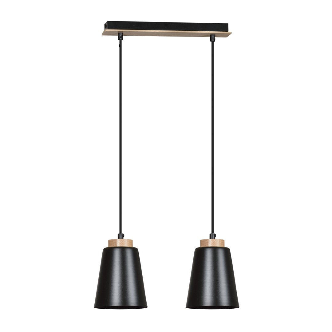 Bolero 2 pendant light black