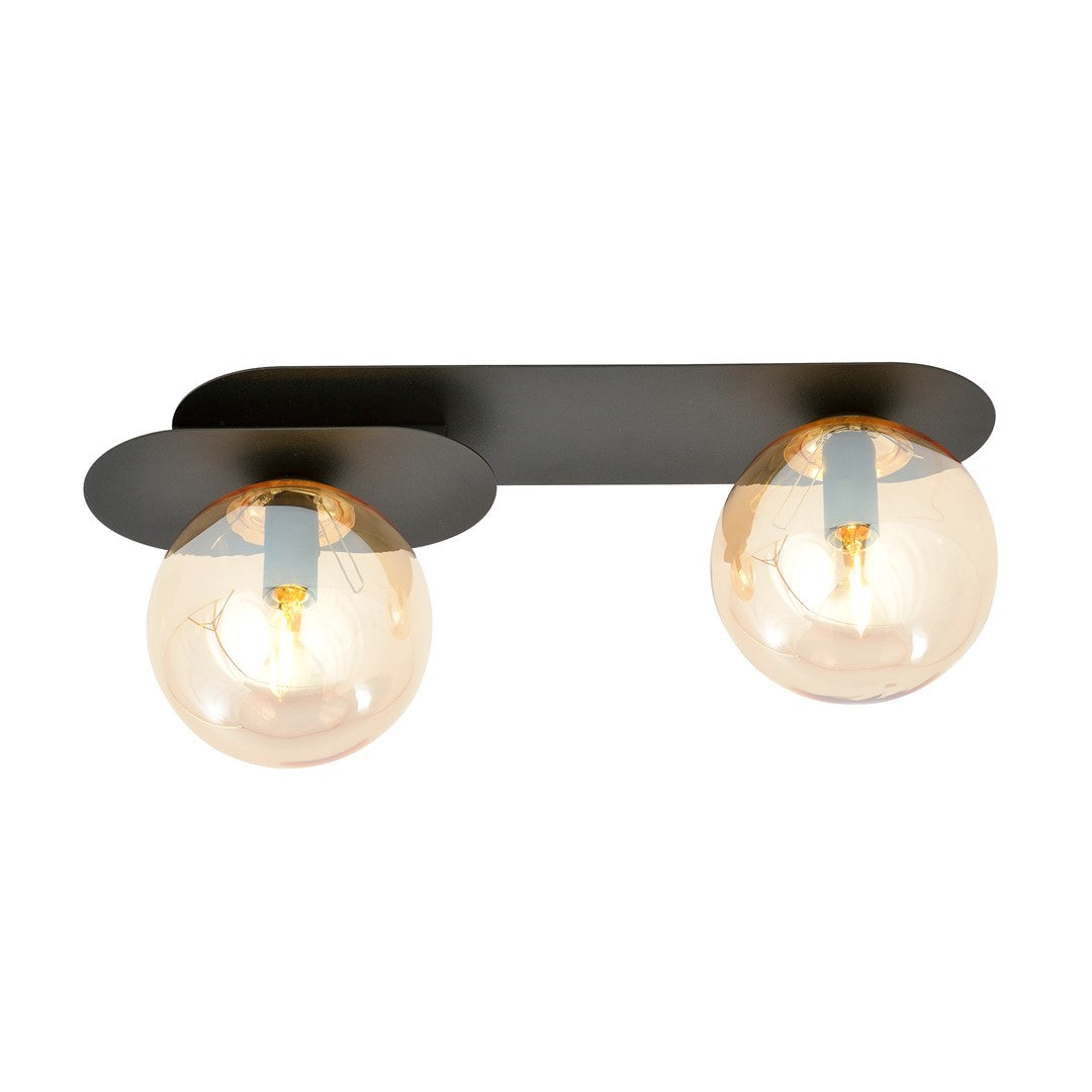 Plaza 2 ceiling lamp black/amber