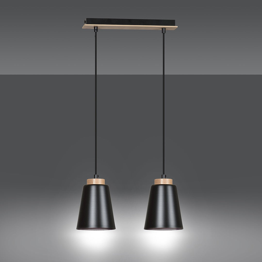 Bolero 2 pendant light black