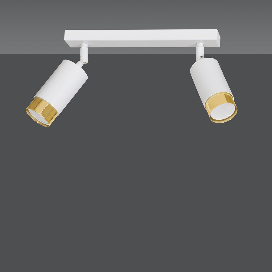 Hiro 2 ceiling spotlight white/gold