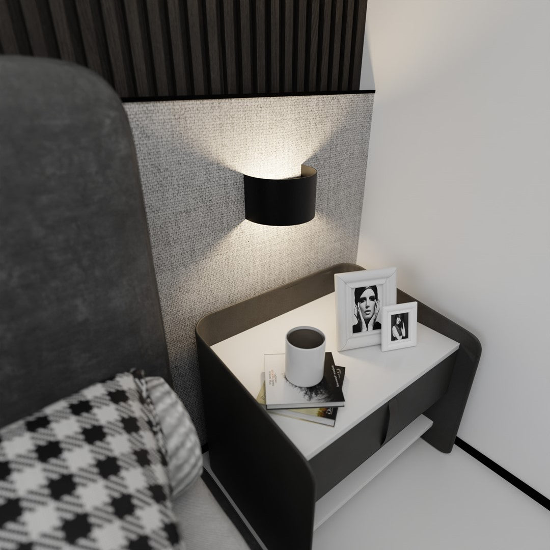 Fold wall lamp black