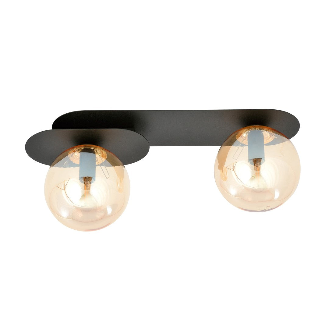 Plaza 2 ceiling lamp black/amber