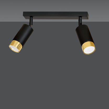 Hiro 2 ceiling spotlight black/gold