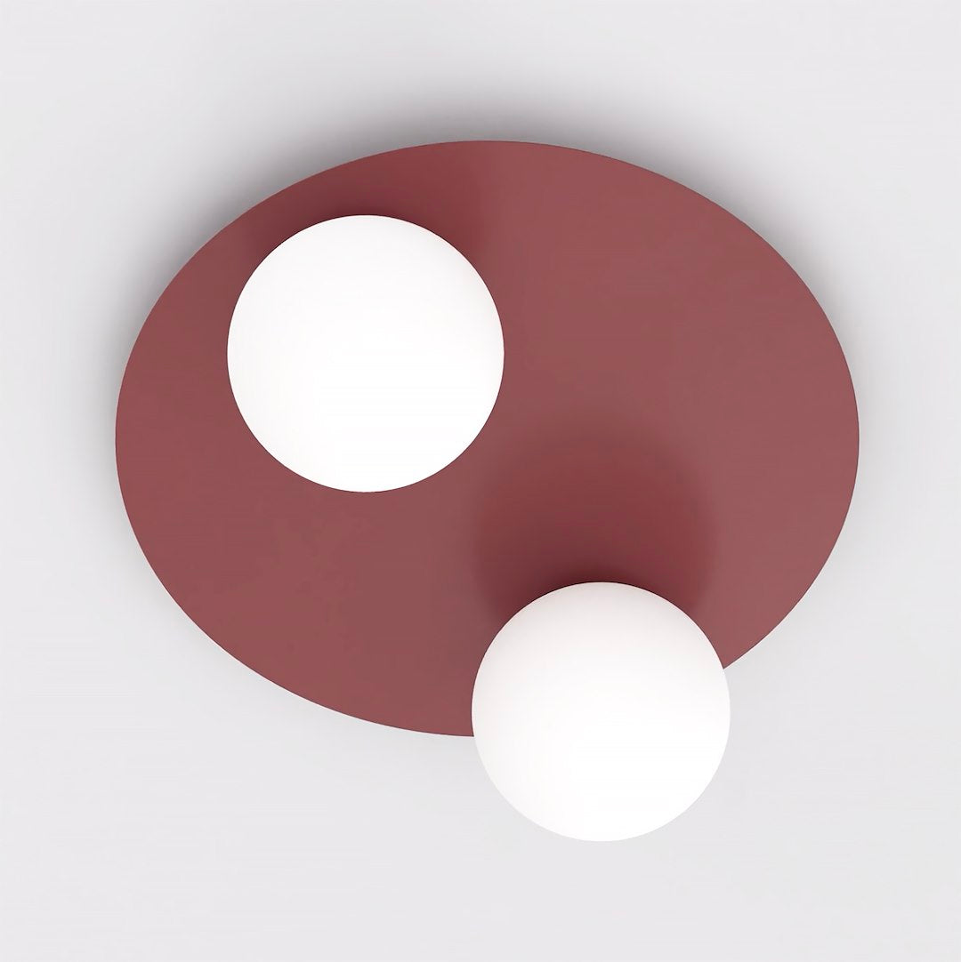 Solar 2 ceiling lamp burgundy/opal