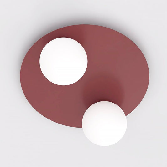 Solar 2 ceiling lamp burgundy/opal