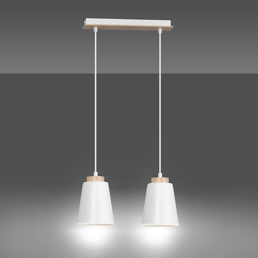 Bolero 2 pendant light white