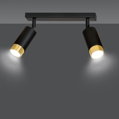 Hiro 2 ceiling spotlight black/gold