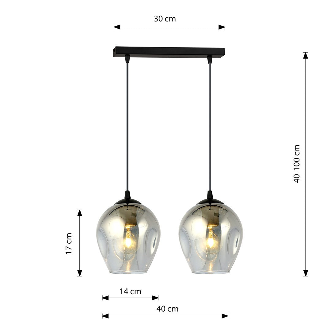 Istar 2 pendant light black/graphite