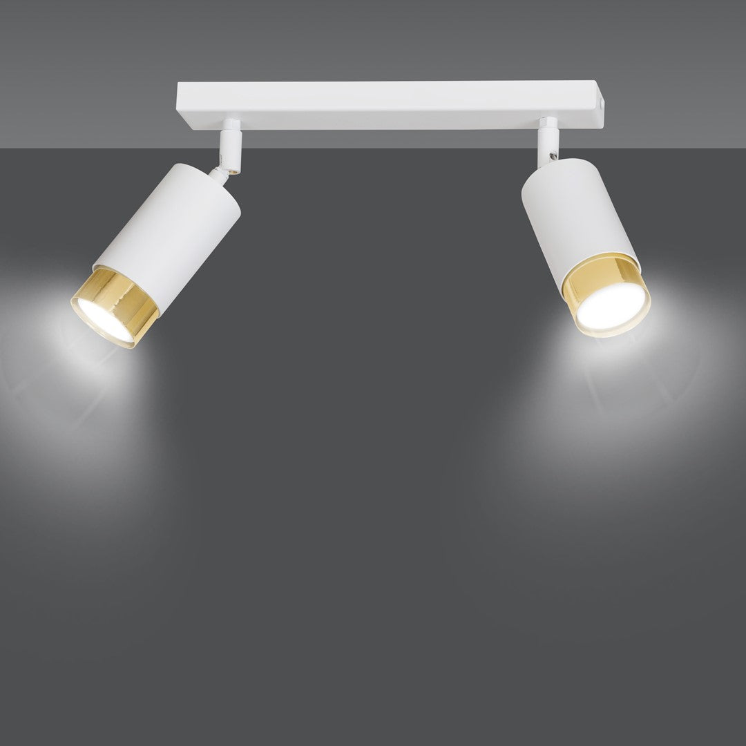 Hiro 2 ceiling spotlight white/gold