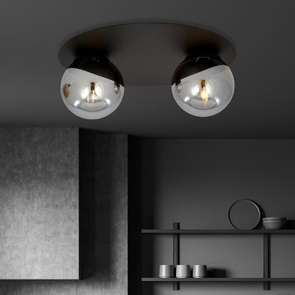 Solar 2 ceiling lamp black/graphite