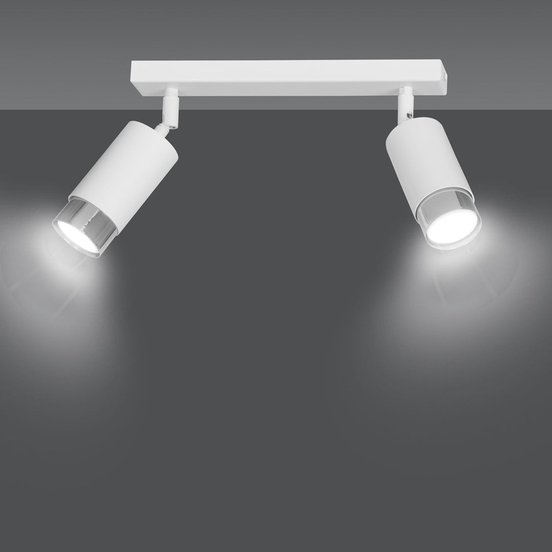 Hiro 2 ceiling spotlight white/chrome