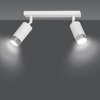 Hiro 2 ceiling spotlight white/chrome