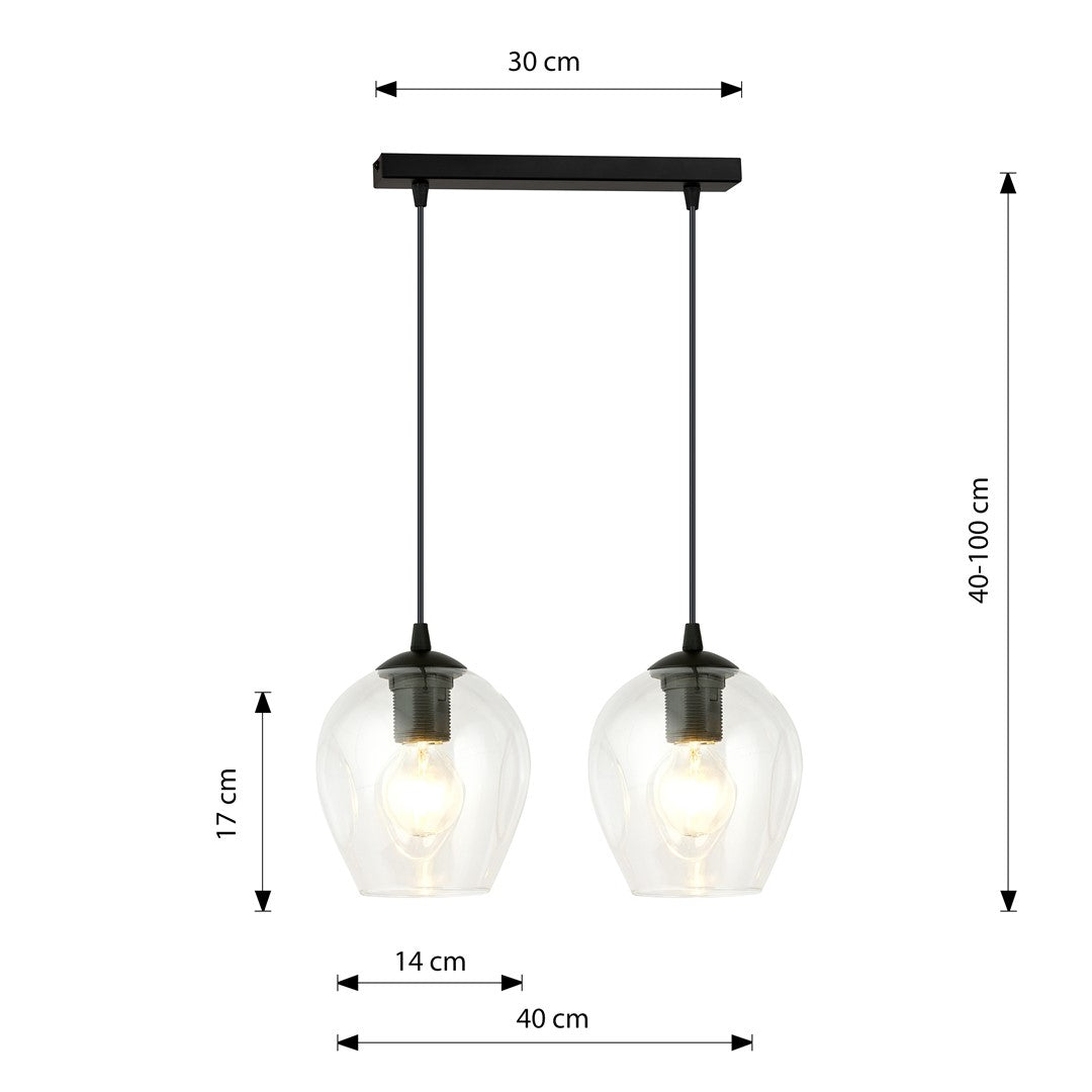 Istar 2 pendant light clear