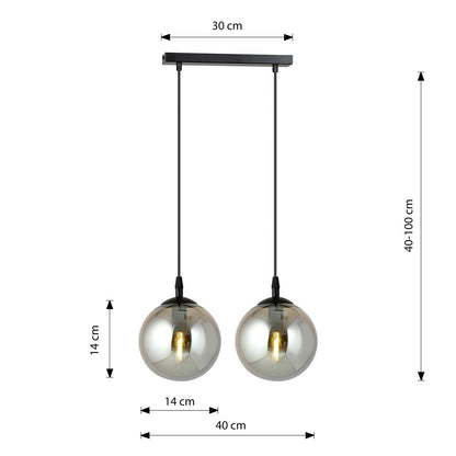 Cosmo 2 pendant light black/graphite