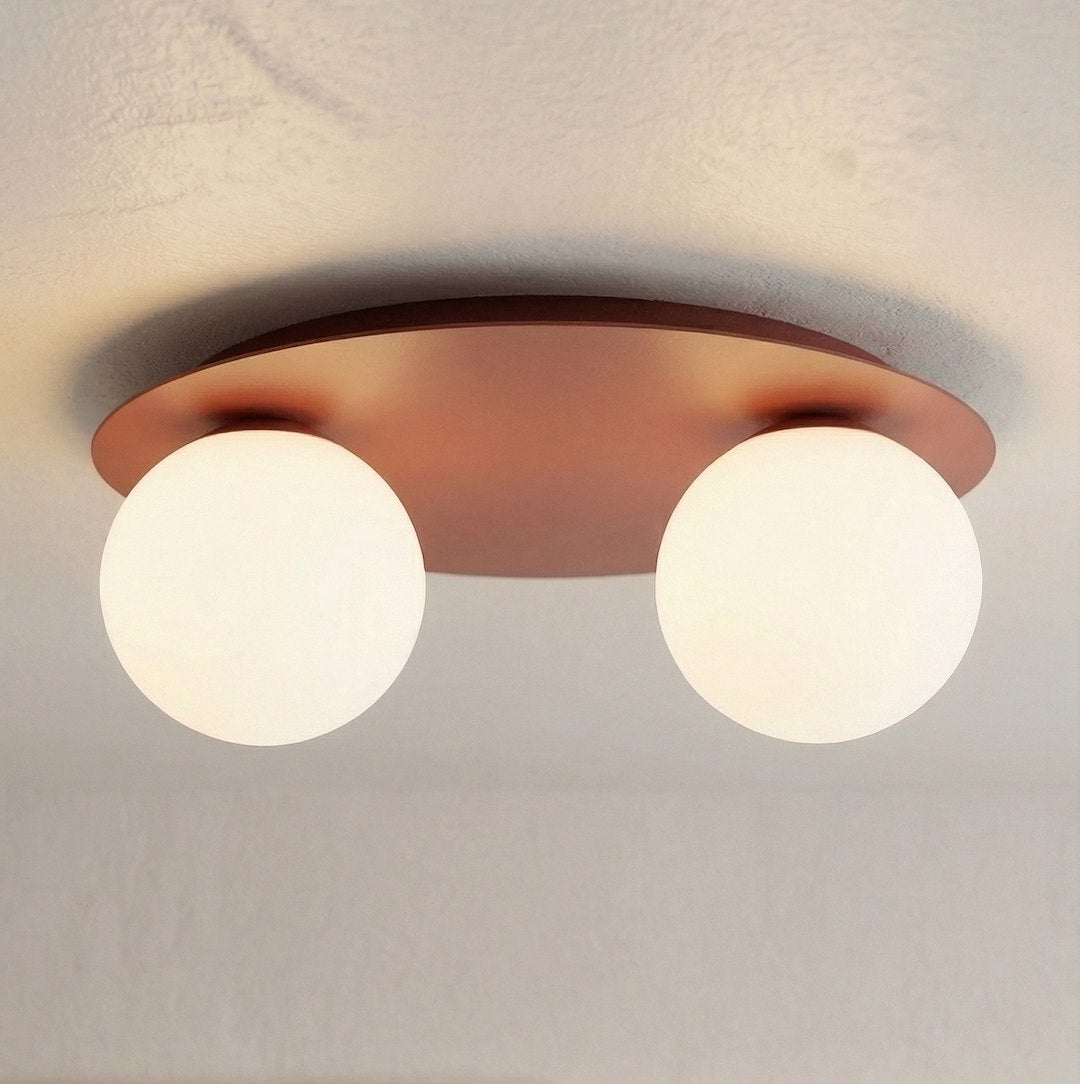 Solar 2 ceiling lamp burgundy/opal