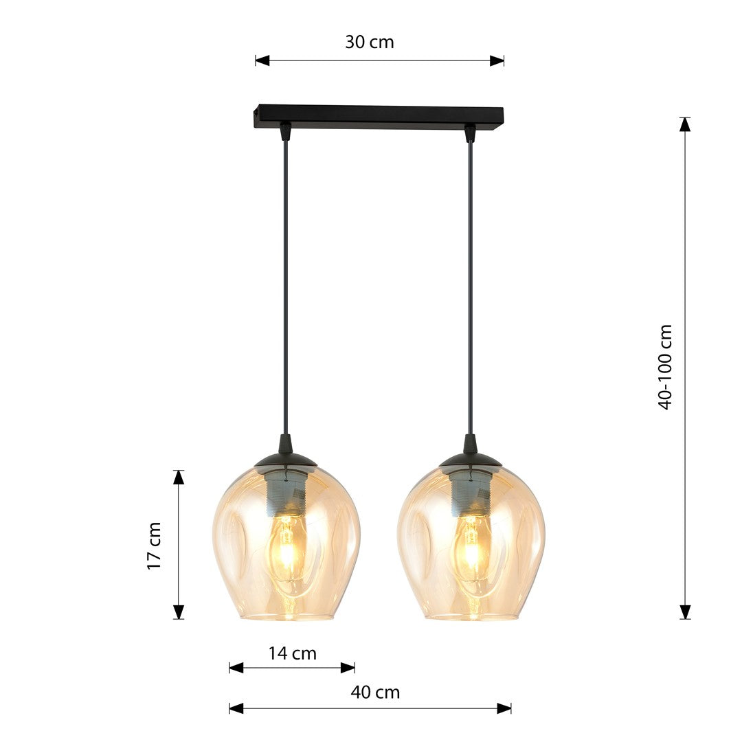 Istar 2 pendant light amber