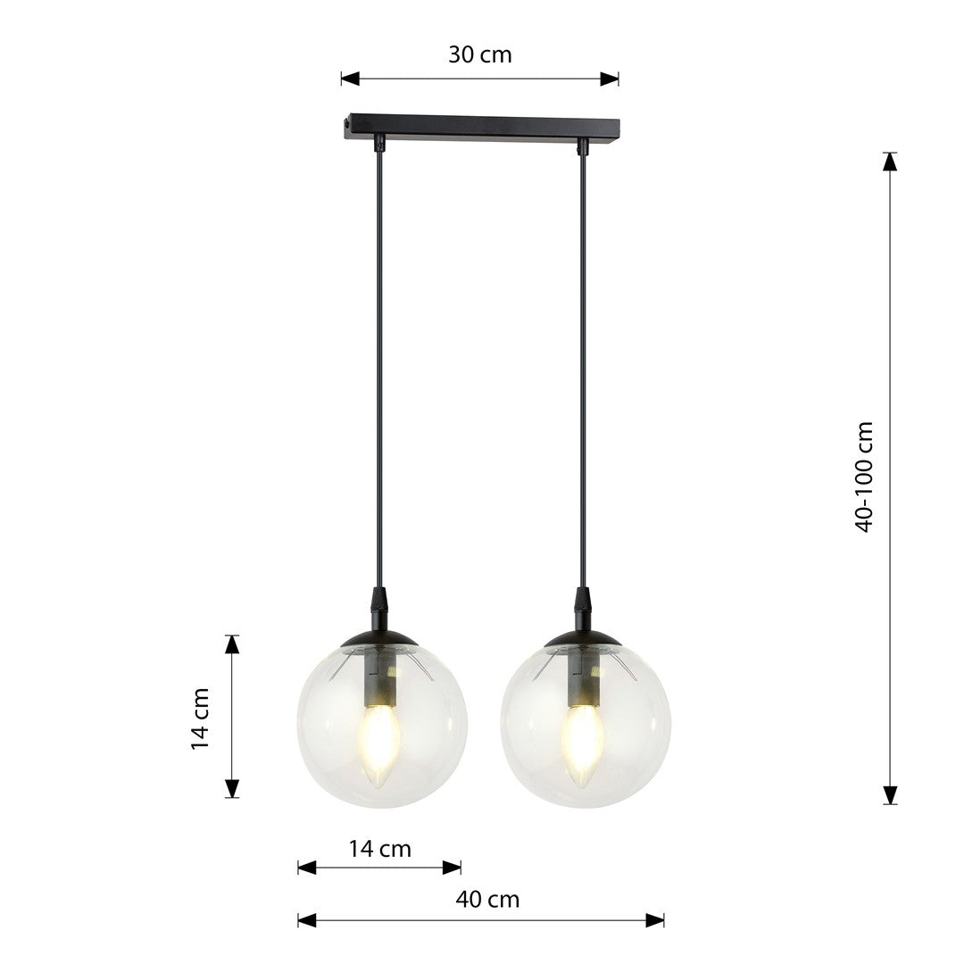 Cosmo 2 pendant light clear
