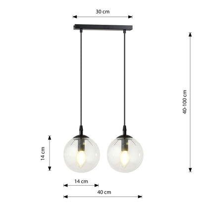 Cosmo 2 pendant light clear