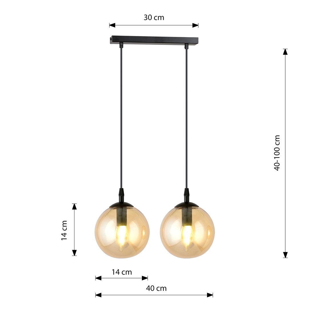 Cosmo 2 pendant light amber