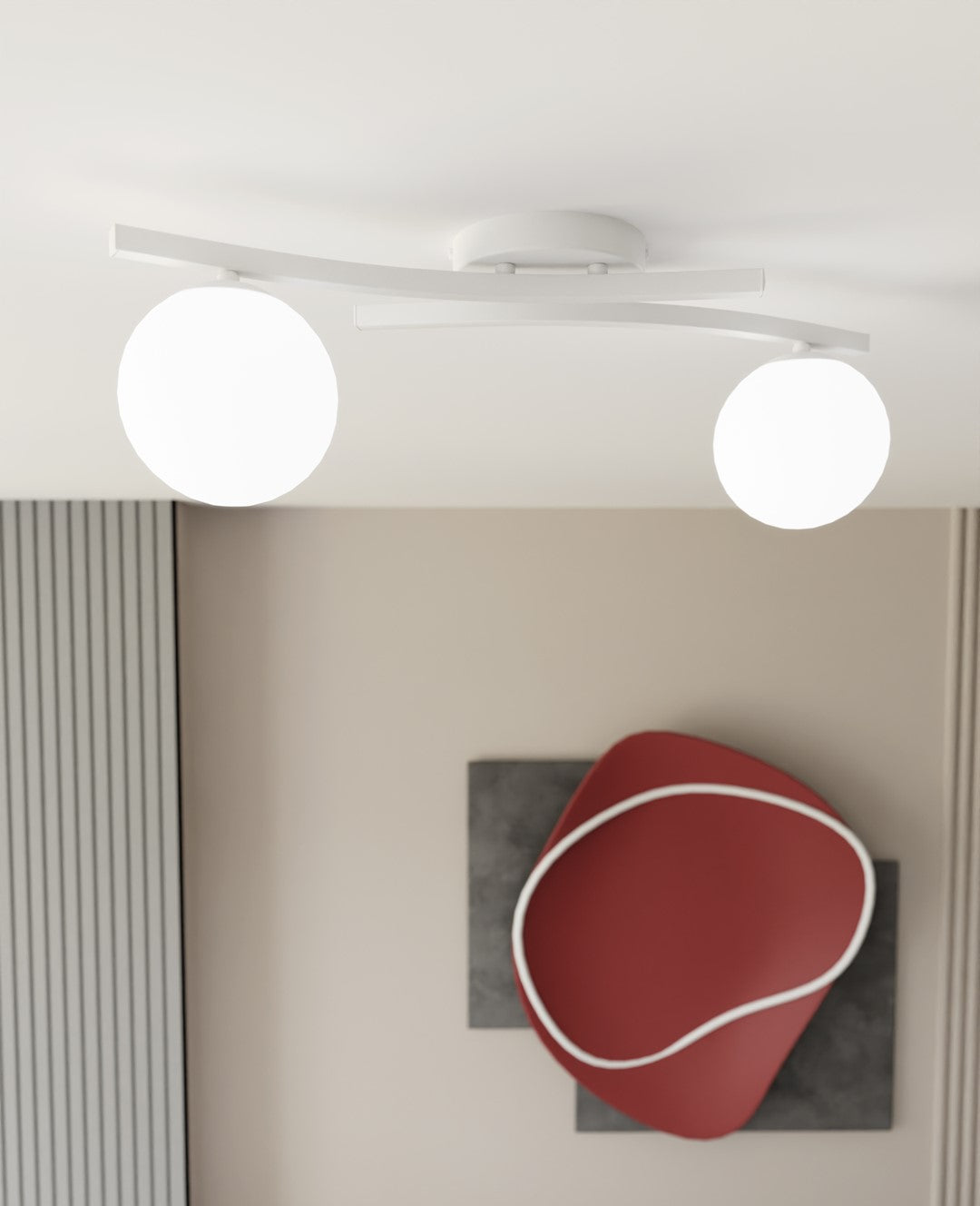 Opus 2 ceiling lamp white/opal