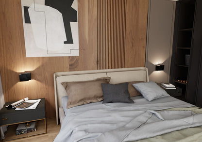 Frost wall lamp black
