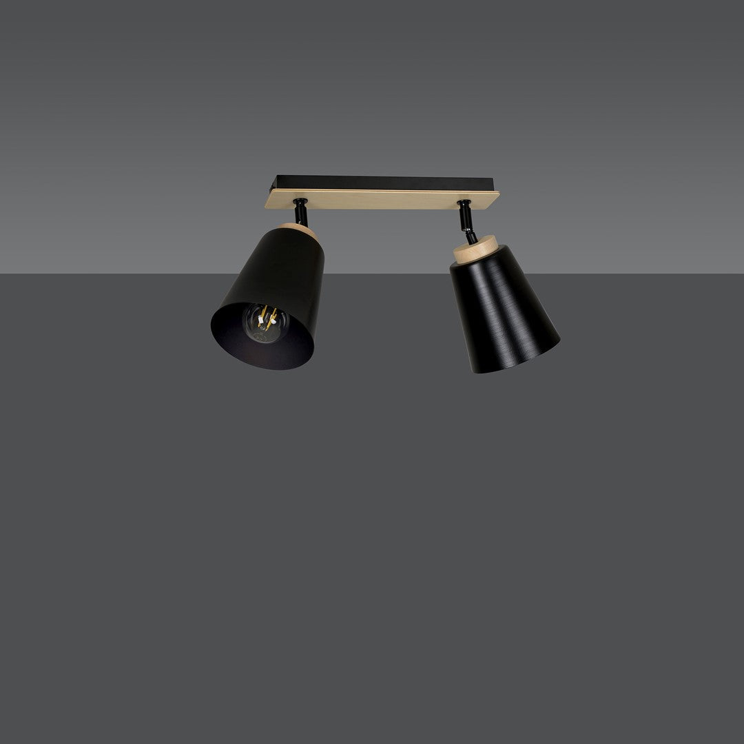 Atlas 2 ceiling spotlight black