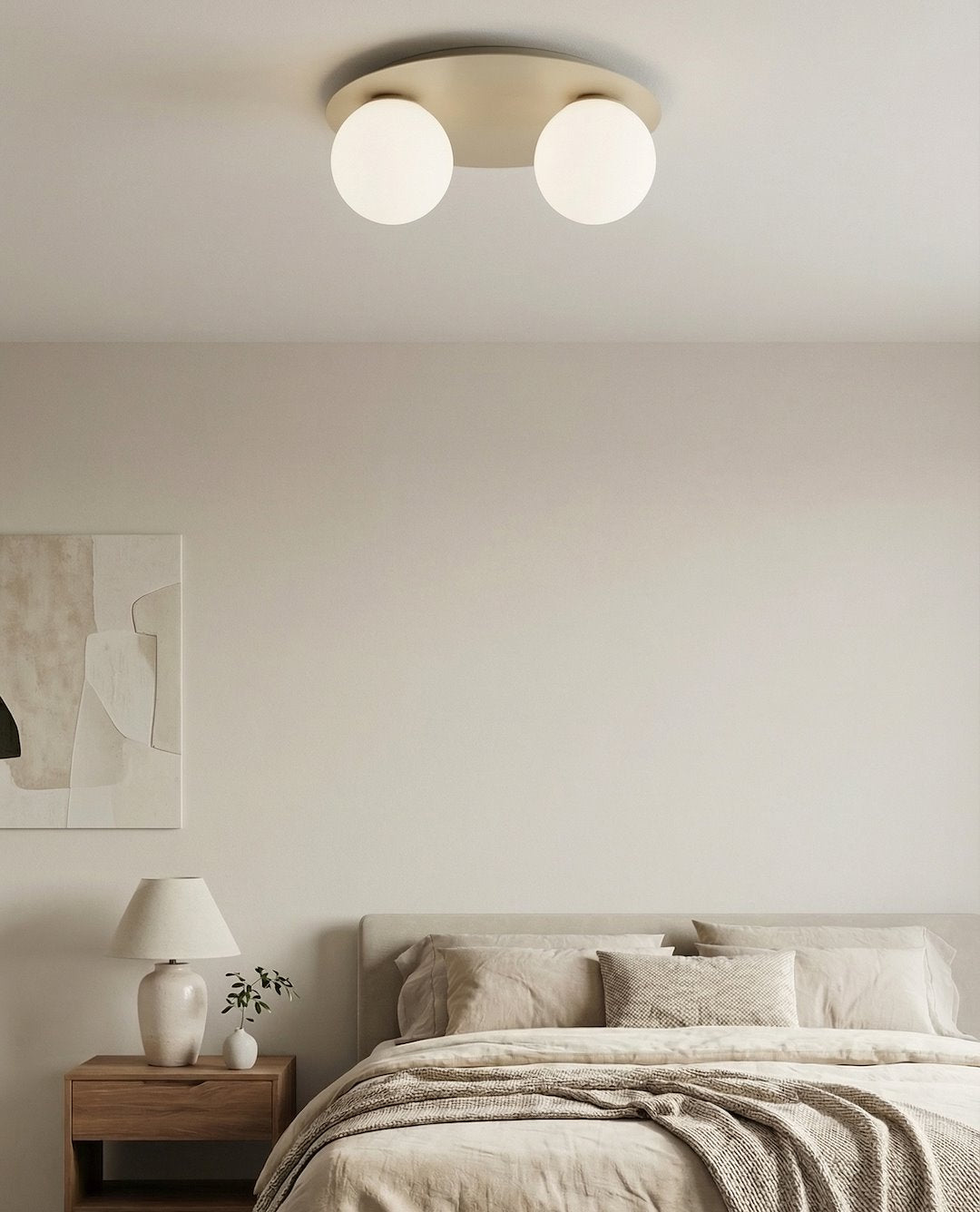 Solar 2 ceiling lamp mocha/opal