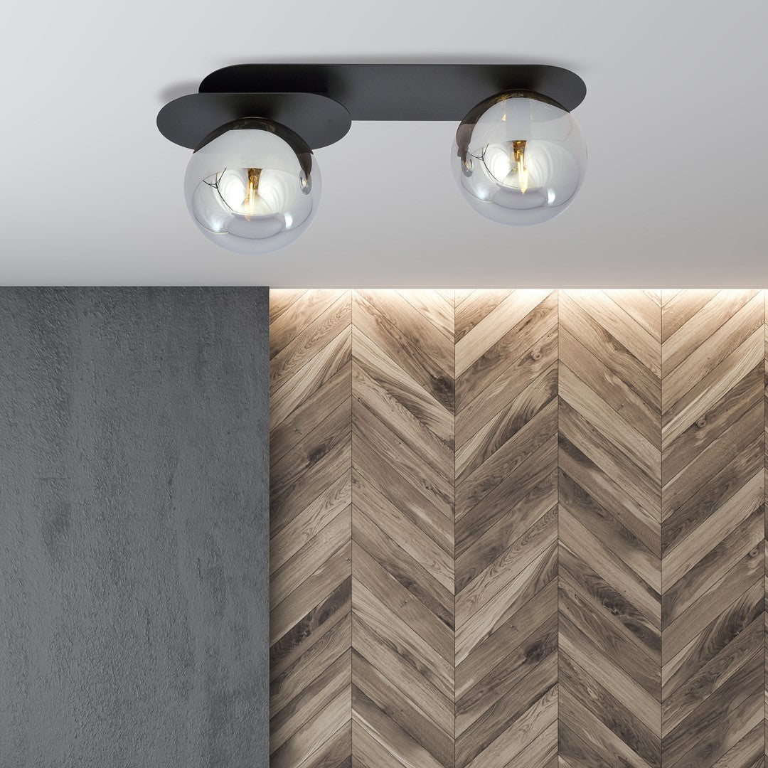 Plaza 2 ceiling lamp black/graphite