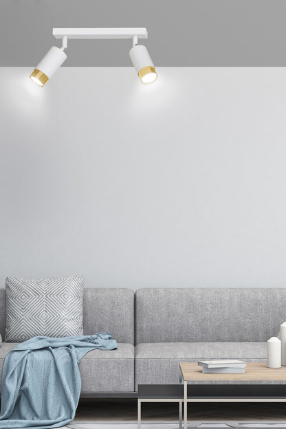 Hiro 2 ceiling spotlight white/gold