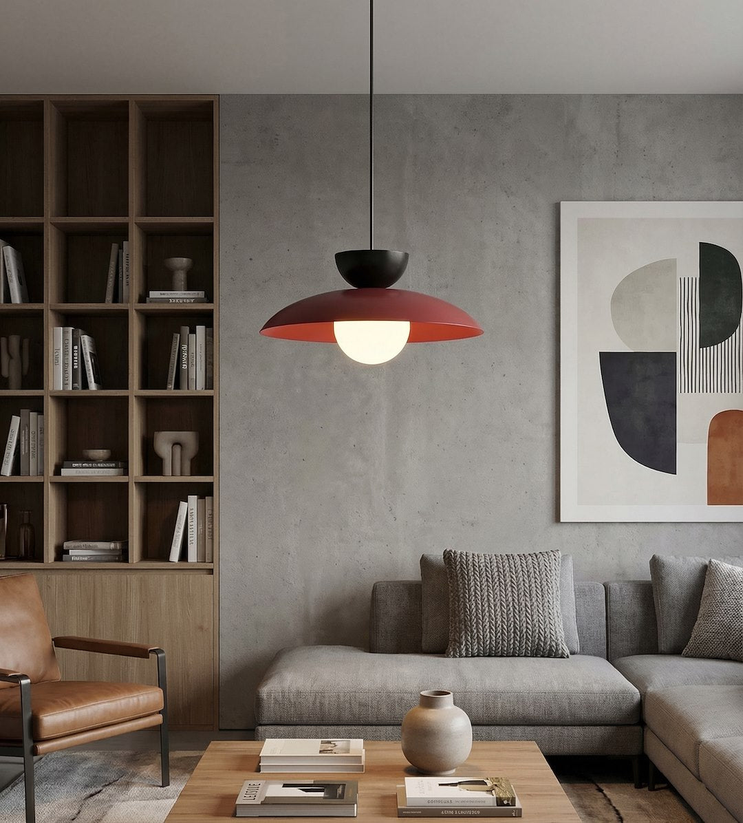 Mulan 1 pendant light burgundy/black